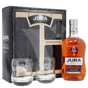 Jura Superstition Lightly Peated 0,7l 43% 2 sklenice